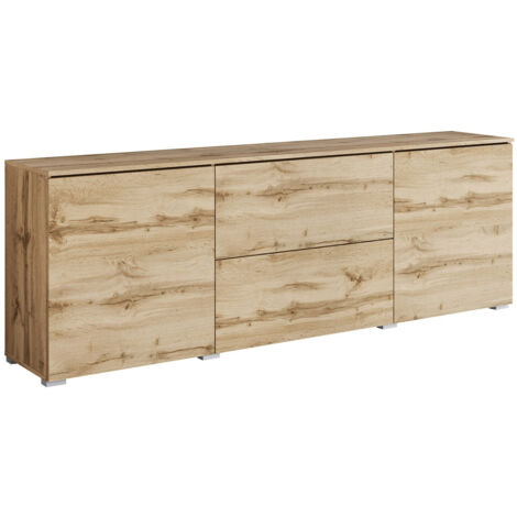 Meuble TV Sarasota 190, Chêne wotan, Le nombre de portes: 0, Nombre de tiroirs: 0, 180x62x35cm