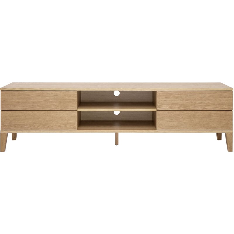 Miliboo - Meuble tv scandinave bois clair chêne 4 tiroirs L180 cm freddy