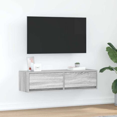 Meuble TV Sonoma gris 100 x 31 x 25.5 cm Bois d'ingénierie vidaXL