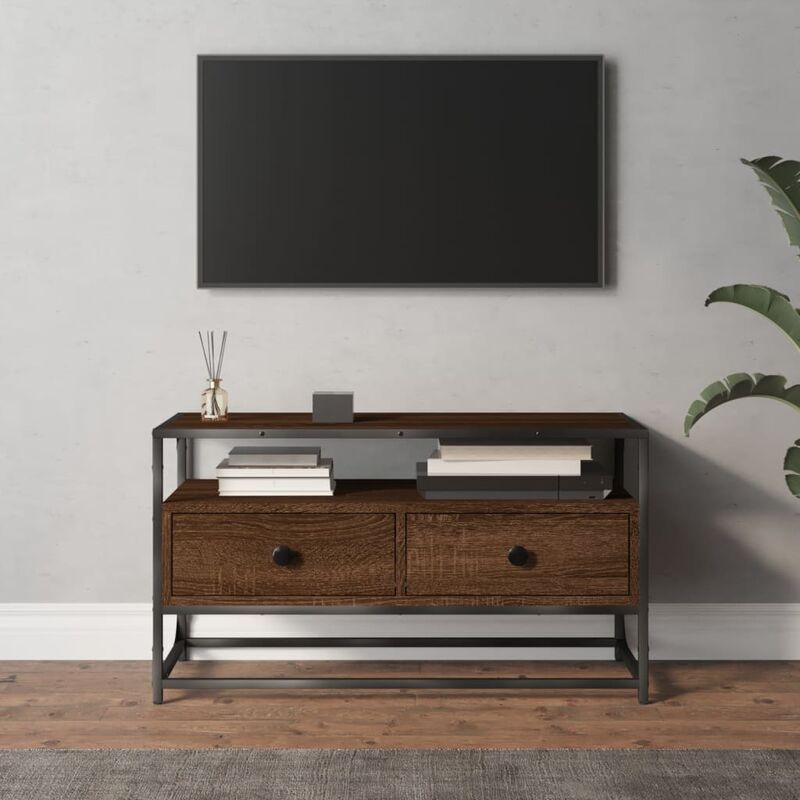 Vidaxl - Furniture Limited - Meuble tv chêne marron 80x35x45 cm bois