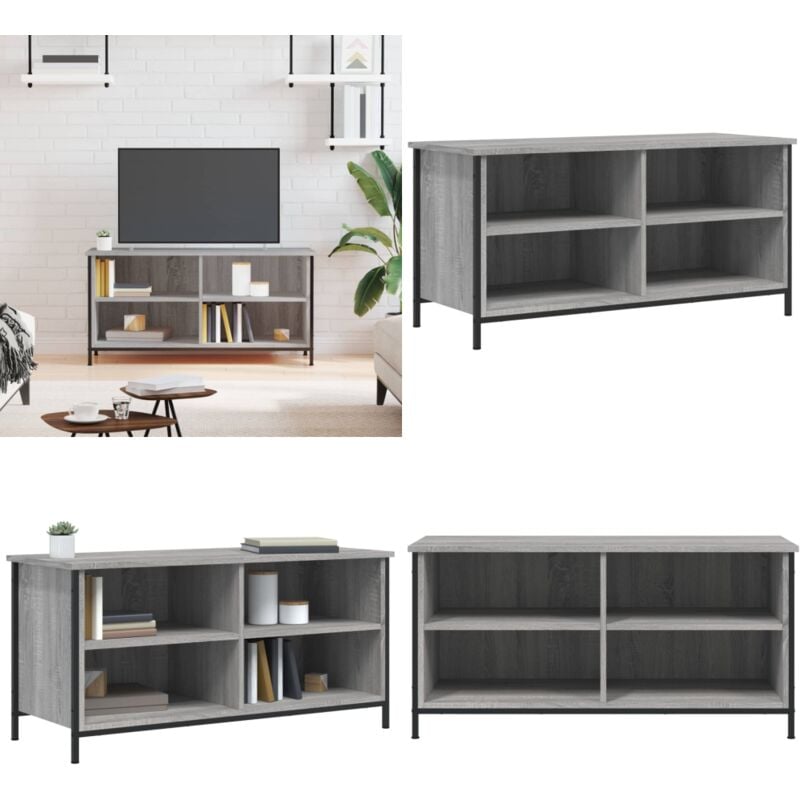 Vidaxl - Meuble tv Sonoma gris 100x40x50 cm Bois d'ingénierie - Meubles Tv - Meuble Tv - Support Tv - Unité Tv - Meuble Design - Home & Living