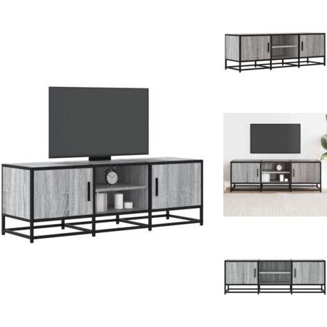 Meuble TV sonoma gris 120x35x41 cm bois d'ingénierie et métal - Meuble TV - Meubles TV - Banc TV - Buffet TV