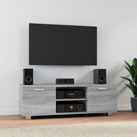 Meuble TV Sonoma gris 120x40,5x35 cm Bois d'ingénierie vidaXL