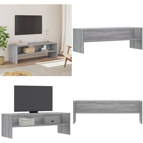 Meuble TV sonoma gris 120x40x40 cm bois d'ingénierie - Meubles Tv - Meuble Tv - Support Tv - Banc Tv - Meuble Design - Home & Living