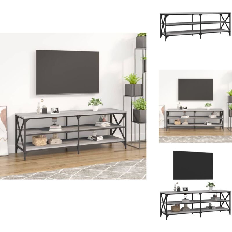 Vidaxl - Meuble tv sonoma gris 140x40x50 cm bois d'ingénierie - Meuble Tv - Meuble Tv Industriel - Meuble Tv Vintage - Meuble Tv Gris - Rangement Tv
