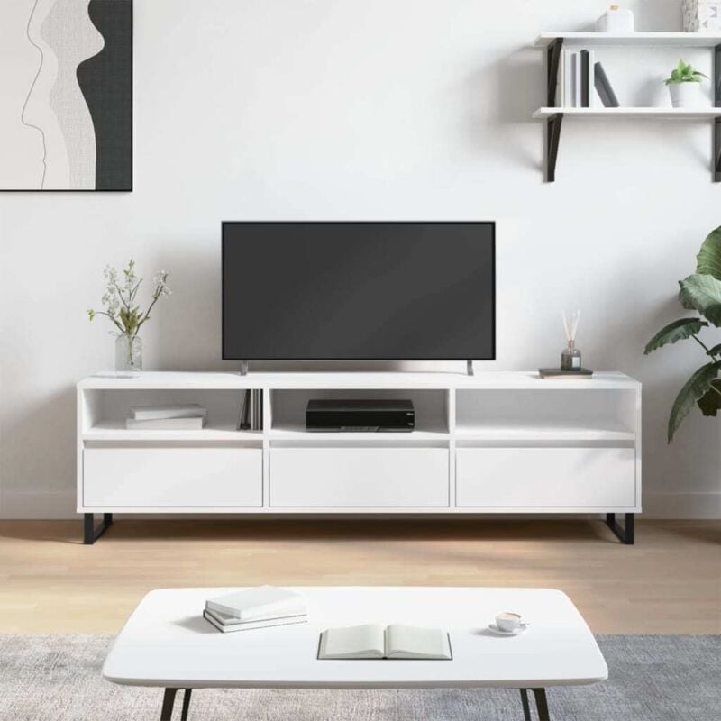Vidaxl - Meuble tv blanc 150x30x44,5 cm bois d'ingénierie