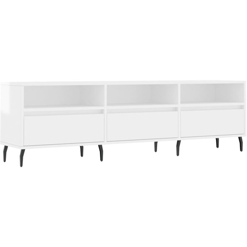Vidaxl - Meuble tv blanc brillant 150x30x44,5 cm bois d'ingénierie