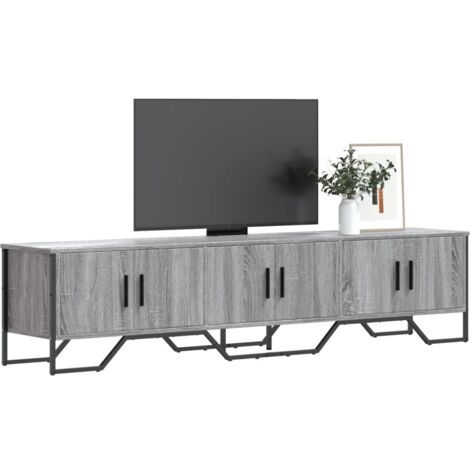 Meuble TV sonoma gris 180x34x41 cm bois d'ingénierie vidaXL