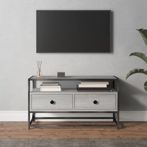 Meuble TV sonoma gris 80x35x45 cm bois d'ingénierie vidaXL