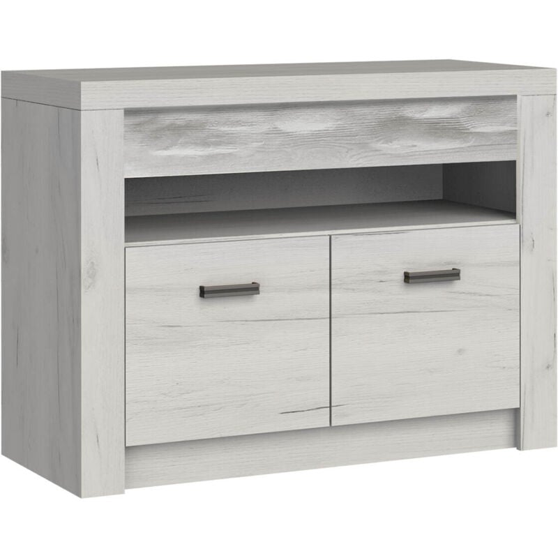 Meuble tv Serfeno 107, Artisanat blanc, Le nombre de portes: 0, Nombre de tiroirs: 0, 96x73x42cm