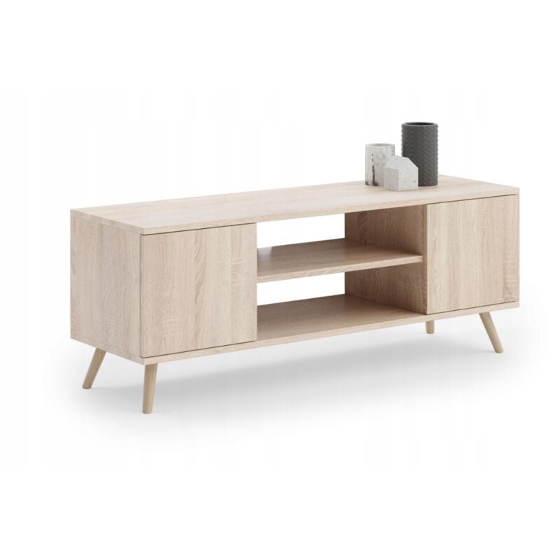Meuble TV style scandinave FLINT TV - Chêne claire