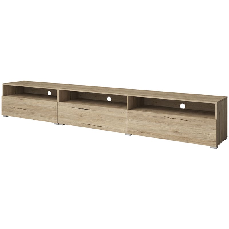 Petits-meubles - Meuble tv sur pied ou mural 1 tiroir 270 cm Sloan Bois