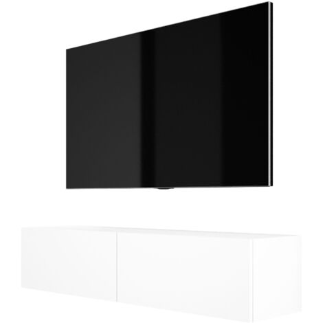 Meuble TV Suspendu, 140 × 34 × 32 cm, Blanc