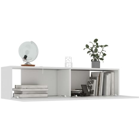 Meuble TV suspendu Blanc 120x30x30
