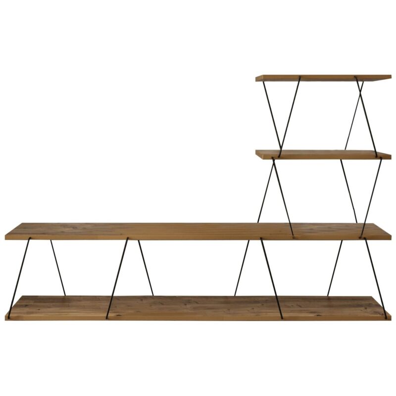 Meuble tv suspendu en bois et métal victor