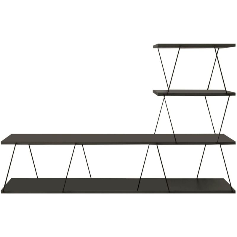 Meuble tv suspendu en bois et métal victor