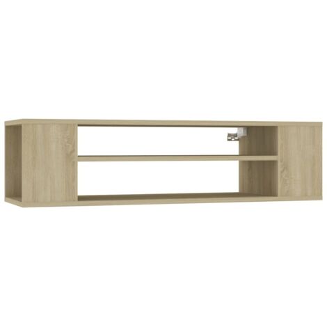 Meuble TV suspendu, Étagère TV, Meuble de Salon, Chêne sonoma 100x30x26, 5 cm Aggloméré OIB4929E