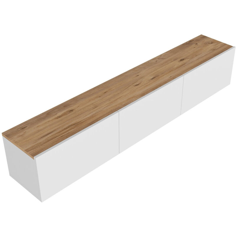 Meuble TV en bois "West" 150 x 32 x 30 cm - Blanc