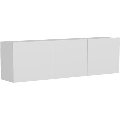 Meuble TV, table TV, lowboard Stand Blanc