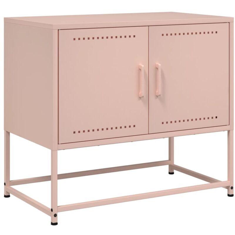 Vidaxl - Meuble tv rose 68,5x39x60,5 cm acier