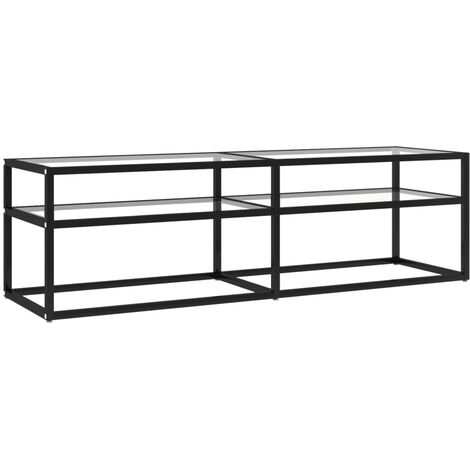 Meuble TV Transparent 140x40x40,5 Verre trempé
