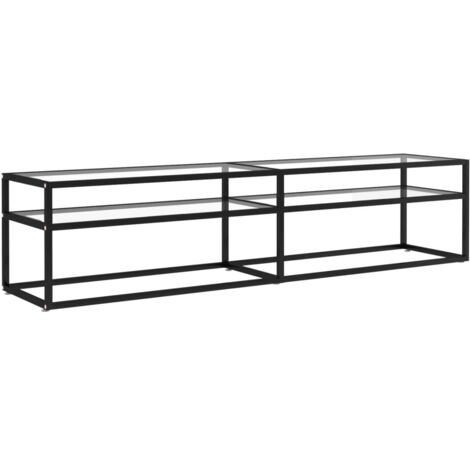 Meuble TV Transparent 180x40x40,5 Verre trempé
