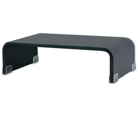 Meuble TV verre noir Martial 40cm