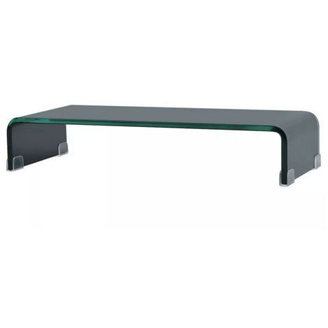 Meuble TV verre noir Martial 60cm