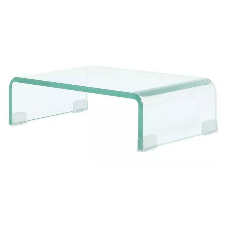 Meuble TV verre transparent Martial 40cm Meuble TV verre transparent Martial 40cm