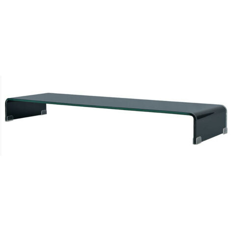 Meuble TV verre trempé noir Martial L 110