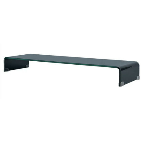 Meuble TV verre trempé noir Martial L 120