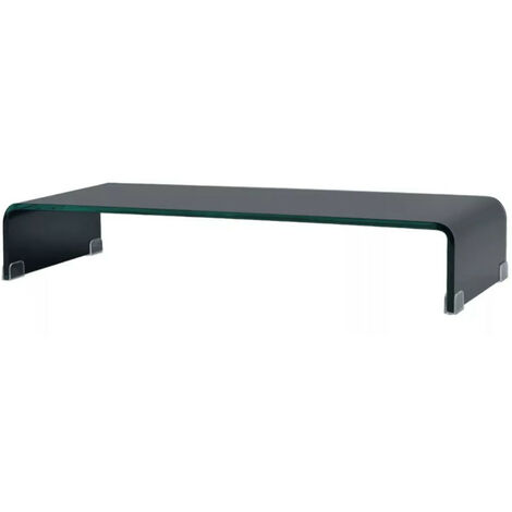 Meuble TV verre trempé noir Martial L 70