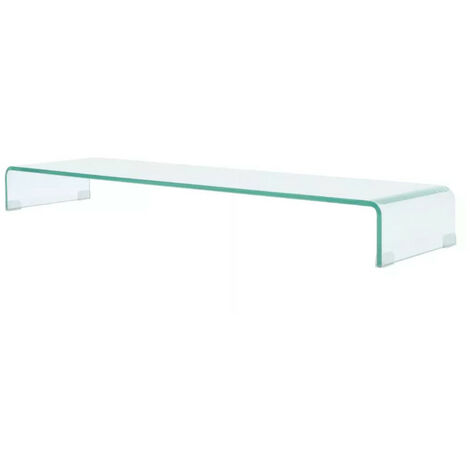 Meuble TV verre trempé transparent Martial L 120