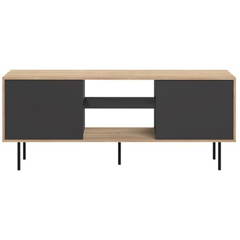 Meuble TV Vibe 150cm - chêne/noir