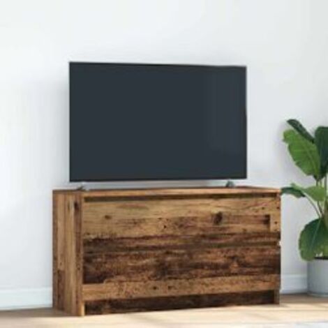 Meuble TV vieux bois 100x35x54 bois d'ingénierie