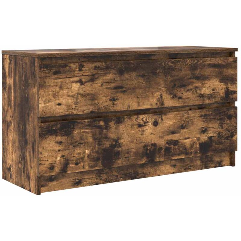 Vidaxl - Meuble tv chêne fumé 100x35x54 cm bois d'ingénierie