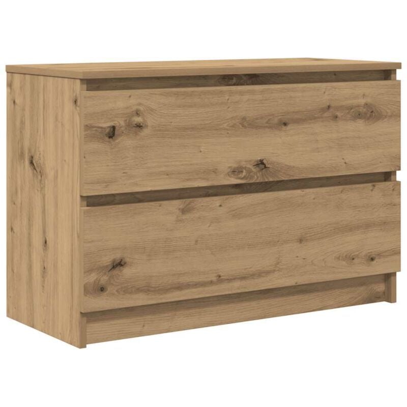 Vidaxl - Meuble tv chêne artisanal 80x35x54 cm bois d'ingénierie