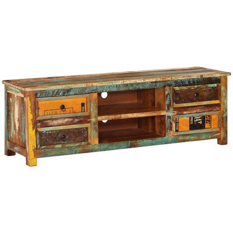 Meuble TV Vintage Multicolore 4 tiroirs