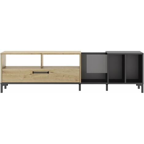 Meuble de rangement pour vinyles L119xH80xP40cm ATLANTA pas cher 