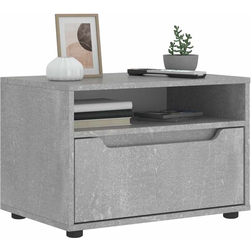 Vidaxl - Meuble tv visnes gris béton 60x40x38 cm bois d'ingénierie