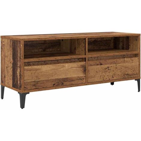 Meuble TV，Banc Tv Moderne，Meuble De Rangement avec tiroir Bois Ancien 100 x 34,5 x 44,5 cm CFW24613
