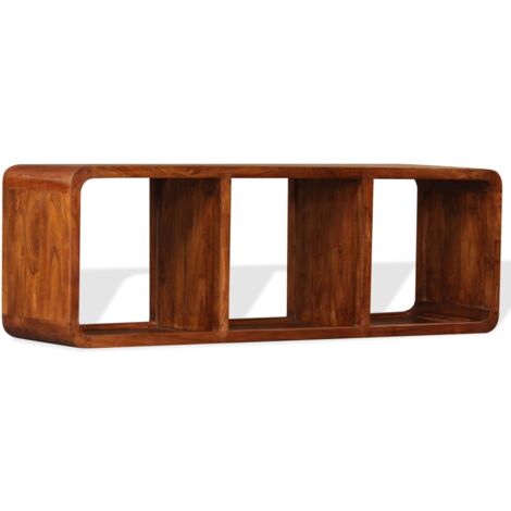 Meuble TV，Banc TV Moderne，Meuble de Rangement Bois massif avec finition miel 120 x 30 x 40 cm CFW674536