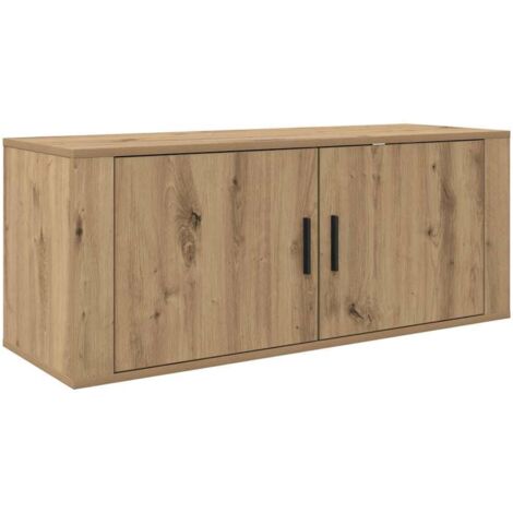 Meuble TV，Banc Tv Moderne，Meuble De Rangement mural Chêne artisanal 100 x 34,5 x 40 cm CFW22809