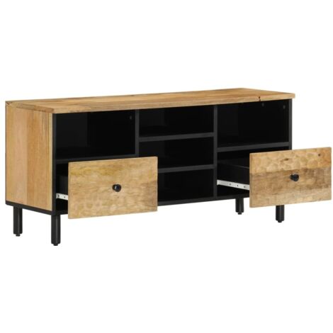 Meuble TV，Banc TV，Armoire TV 100x33x46 cm bois massif de manguier CFW940676