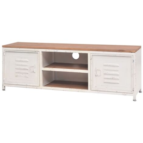 Meuble TV，Banc TV，Armoire TV 120x30x40 cm Blanc CFW788713