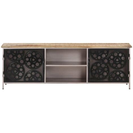 Meuble TV，Banc TV，Armoire TV 120x30x40 cm Bois de manguier brut CFW894877