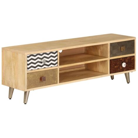 Meuble TV，Banc TV，Armoire TV 120x30x40 cm Bois massif de manguier CFW551208