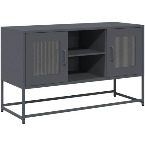 Meuble TV，Banc TV，Armoire TV anthracite 100,5x39x60,5 cm acier CFW741599