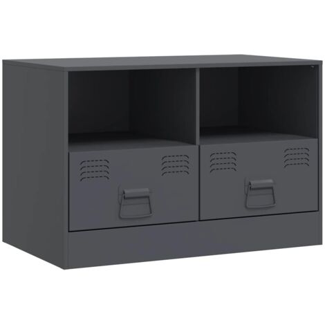 Meuble TV，Banc TV，Armoire TV anthracite 67x39x44 cm acier CFW822387