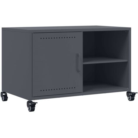 Meuble TV，Banc TV，Armoire TV anthracite 68x39x43,5 cm acier CFW271247
